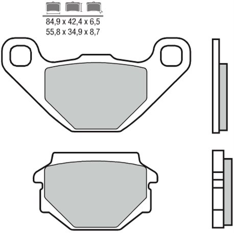 PASTILLAS DE FRENO ORGÁNICAS BREMBO 07015