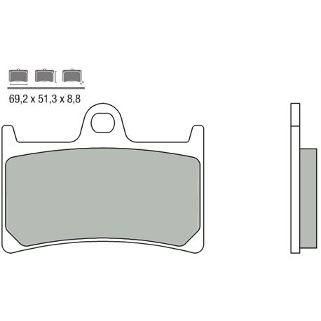 PASTILLAS DE FRENO SINTERIZADAS BREMBO 07077XS