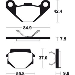 PASTILLAS DE FRENO ORGÁNICAS BREMBO 07BB0708