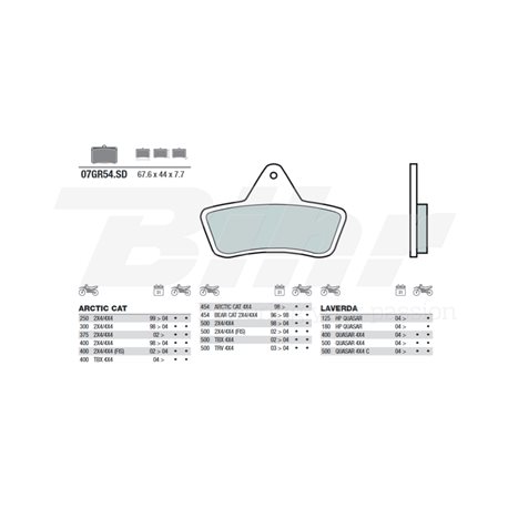 PASTILLAS DE FRENO SINTERIZADAS BREMBO 07GR54SD