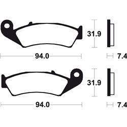 PASTILLAS DE FRENO ORGÁNICAS BREMBO 07HO2506