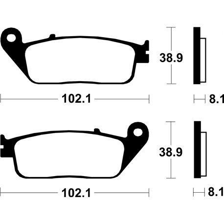 PASTILLAS DE FRENO ORGÁNICAS BREMBO 07HO3005