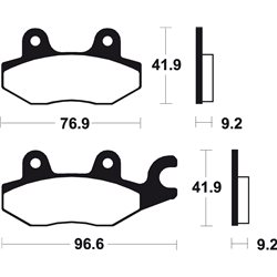 PASTILLAS DE FRENO ORGÁNICAS BREMBO 07HO4008