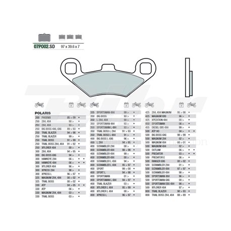 PASTILLAS DE FRENO SINTERIZADAS BREMBO 07PO02SD