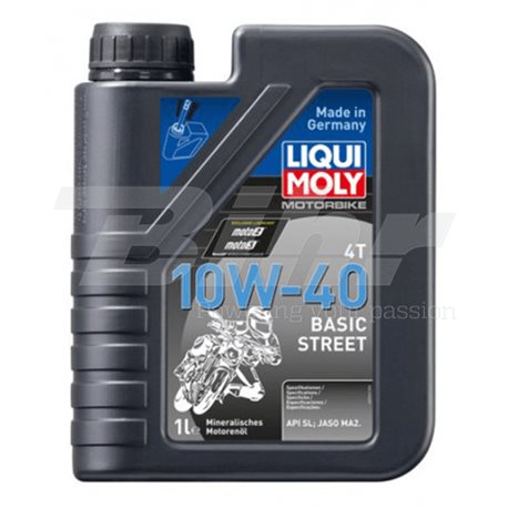 BOTELLA DE 1L ACEITE LIQUI MOLY MOTORBIKE 4T MINERAL 10W-40 BASIC STREET 3044