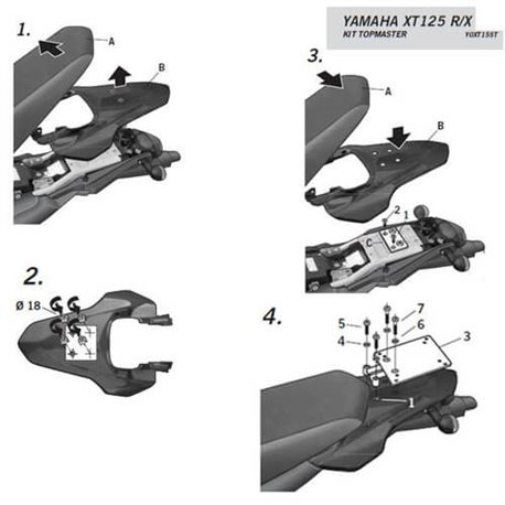 FIJACIONES SHAD YAMAHA XT125 R/X