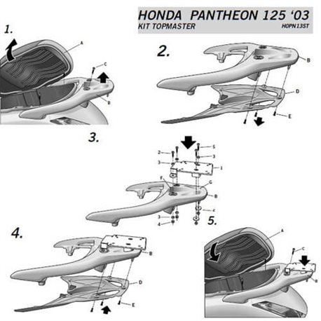 FIJACIONES TOP HONDA PANTHEON 125-03