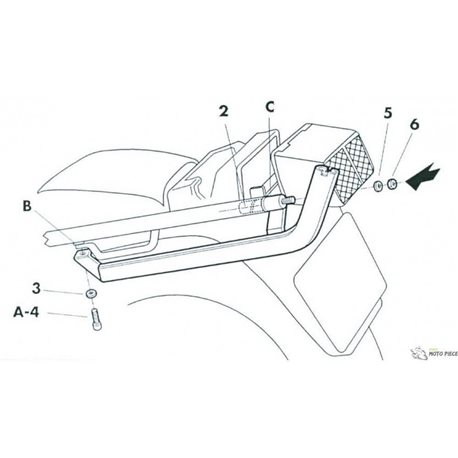 FIJACIONES TOP SHAD SUZUKI GSX 750 98