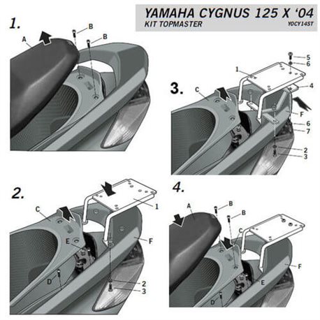 FIJACIONES TOP YAMAHA CYGNUS 125 X '04