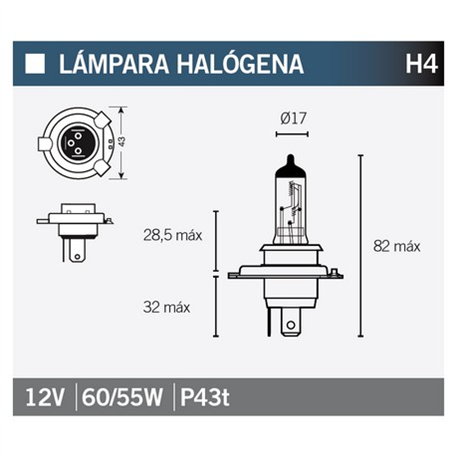 LAMPARA HALOGENA H4