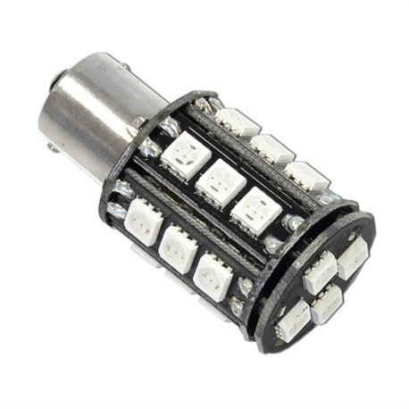 LÁMPARA LED BAU15S 22 LEDS 12V ÁMBAR