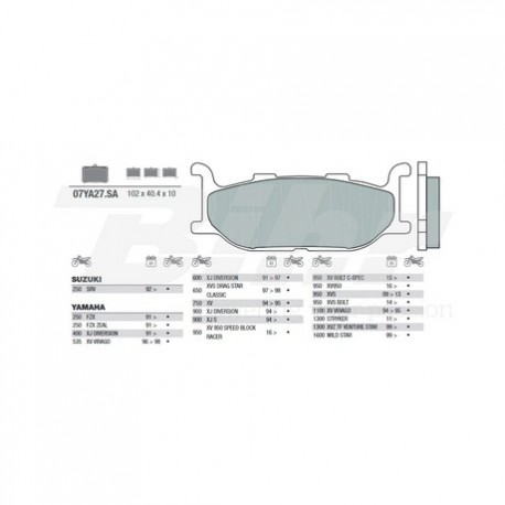 YAMAHA FZX 250 (91-16) DELANTERAS BREMBO