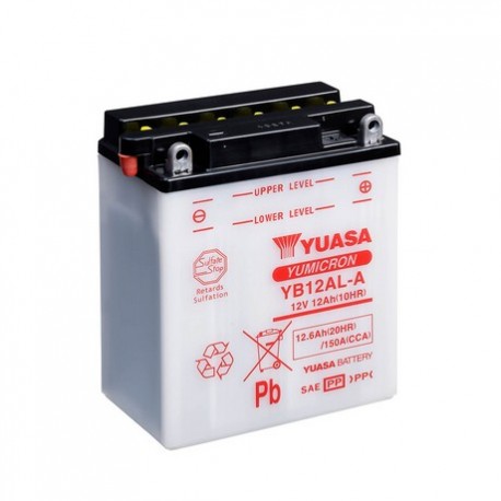 BATERIA MOTO YUASA YB12AL-A COMBIPACK (CON ELECTROLITO)