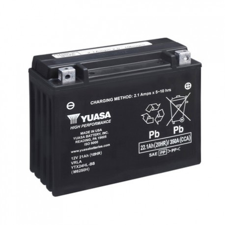 BATERIA MOTO YUASA YTX24HL-BS COMBIPACK (CON ELECTROLITO)