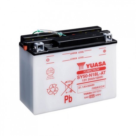 BATERIA MOTO YUASA SY50-N18L-AT COMBIPACK (CON ELECTROLITO)