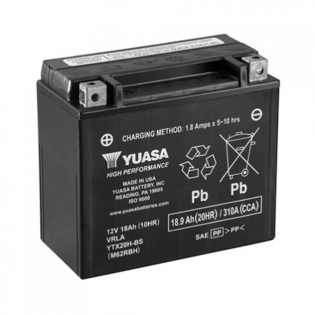 BATERIA MOTO YUASA YTX20H-BS COMBIPACK (CON ELECTROLITO)