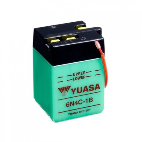 BATERIA MOTO YUASA 6N4C-1B DRY CHARGED (SIN ELECTROLITO)