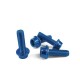 TORNILLO PORTA BIDON TOKEN ALUMINIO 5X16 MM AZUL (JEU DE 4 TORNILLO)