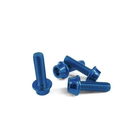 TORNILLO PORTA BIDON TOKEN ALUMINIO 5X16 MM AZUL (JEU DE 4 TORNILLO)