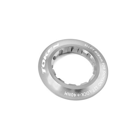 TUERCA DE CASSETTE TOKEN SHIMANO 12 DIENTES PLATA