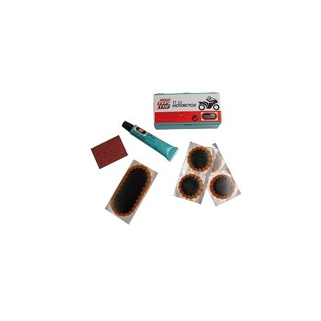 KIT REPARACION TIP TOP TT10 MOTO/AUTO (CAJA) - (PARCHES + TUBO DISOLUCION )