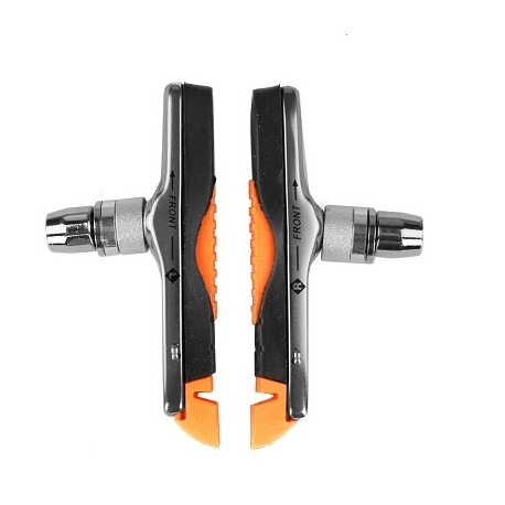 PORTE PATINS VTT BARADINE V-BRAKE 78MM NOIR/ORANGE SUPPORT ALU (LA PAIRE)