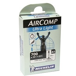 CHAMBRE A AIR 700 X 18/23 MICHELIN A1 ULTRA LIGHT PRESTA (VALVE 60MM) ( PRIX NET )