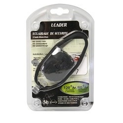 LUZ DELANTERA LEADER NEGRA 2 LEDS