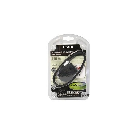 LUZ DELANTERA LEADER NEGRA 2 LEDS