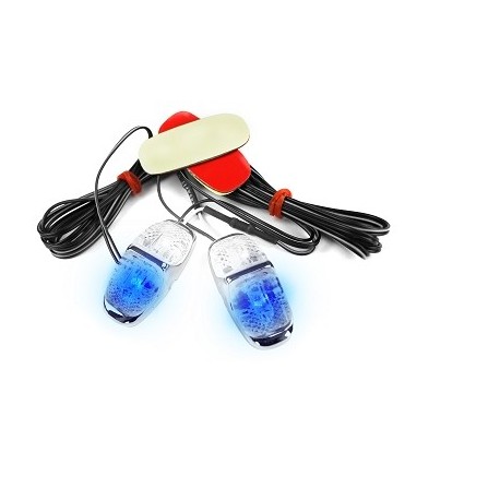 MINI FEU 2 LEDS BLEU BLANC