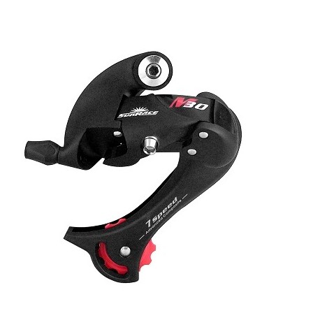 DERAILLEUR ARRIERE 7 V GRANDE CHAPE PATTE AMOVIBLE SUNRACE