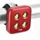 WOWOW FRONT LIGHT RED RUBBER TOUCH 3 WHITE LED