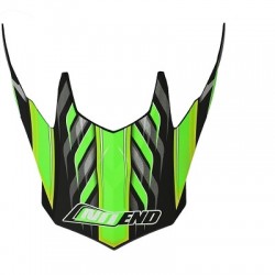 VISOR HELMET OFF ROAD NO END DEFCON 5 BLACK/GREEN MAT