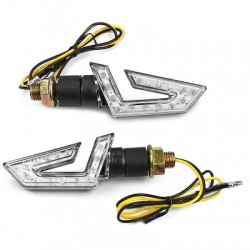 INDICATORS (X2) W LED BOOMERANG APPR. TNT BLACK