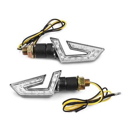 INDICATORS (X2) W LED BOOMERANG APPR. TNT BLACK