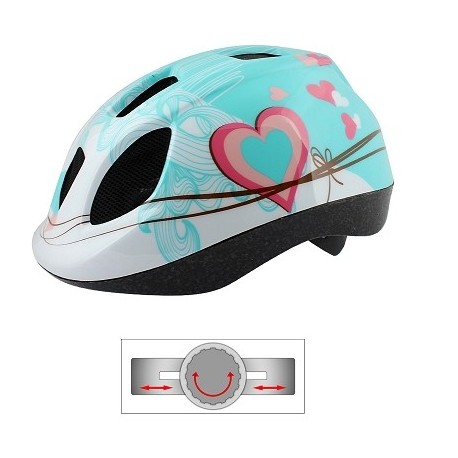 CASQUE "JUNIOR" FILLE KIT BLANC / BLEU TAILLE 52/56