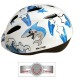 CASQUE VELO OKTOS ENFANT GARCON BLEU ET BLANC SHARK TAILLE 48/54