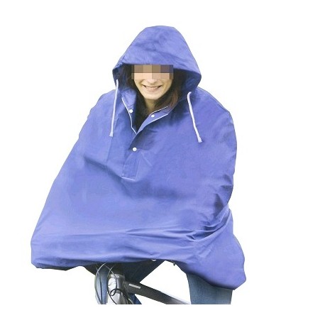 PONCHO IMPERMEABLE BLEU/JAUNE POUR ADULTE TAILLE UNIQUE