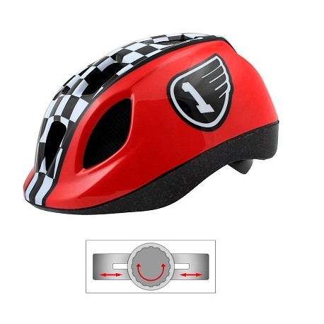 CASCO BICI RACE INFANTIL ROJO/BLANCOO/NEGRO TALLA 46/53