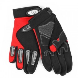 GANTS VELO VTT LONG SERRAGE VELCRO ROUGE XL