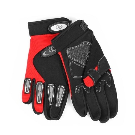 GANTS VELO VTT LONG SERRAGE VELCRO ROUGE XL