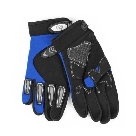 GANTS VELO VTT LONGS SERRAGE VELCRO BLEU XL