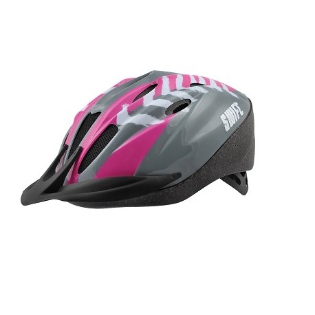 CASCO BICI SWIFT ADULTO BTT PLATA /ROSA /BLANCOO TALLA 58/62