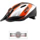 CASCO BICI FUSION ADULTO BTT PLATA /ORANGE /NEGRO TALLA 54/58