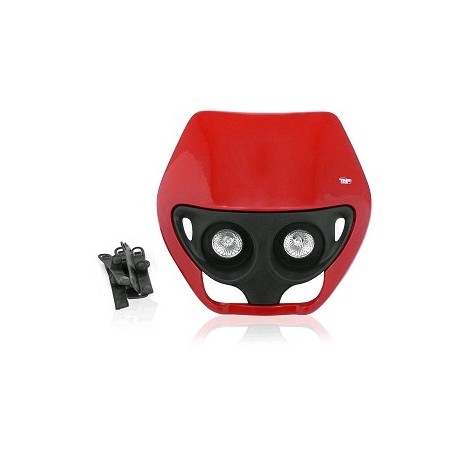 CABEZA HORQUIL ENDURO HALOG DOBLE OPTIC ROJO