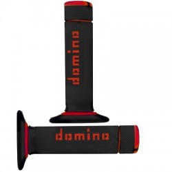 GRIPS DOMINO CROSS BI-COMPOSANTS NEGRO/ROJO