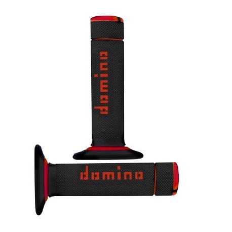 GRIPS DOMINO CROSS BI-COMPOSANTS NEGRO/ROJO