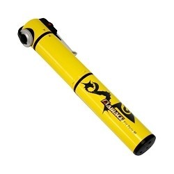 MINI POMPE AIRACE FIT TELE M (VTT) 5.5 BARS VS/VP Ø24 JAUNE (LIVRE AVEC SUPPORT)