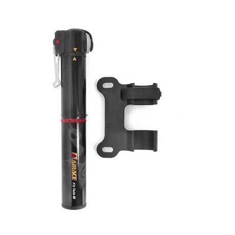 MINI POMPE AIRACE FIT TELE M (VTT) 5.5 BARS VS/VP Ø24 NOIR (LIVRE AVEC SUPPORT)