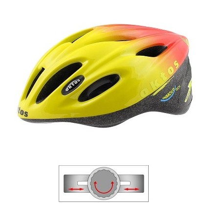 CASQUE VELO ADULTE OKTOS V17 JAUNE/ROUGE M